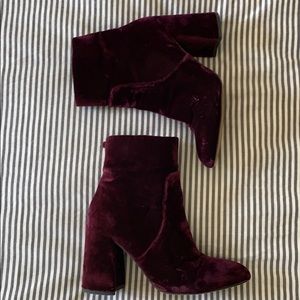 Steve Madden velvet bootie